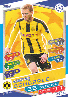 Andre Schurrle Borussia Dortmund 2016/17 Topps Match Attax CL #DOR13